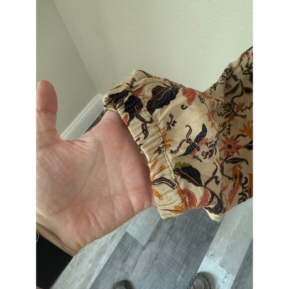 Anthropologie Smocked Balloon-Leg Pants Size 10 - Picture 8 of 10